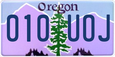 OR license plate 010UOJ