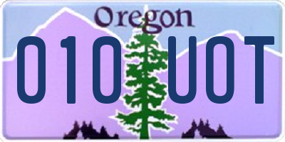 OR license plate 010UOT