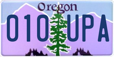 OR license plate 010UPA