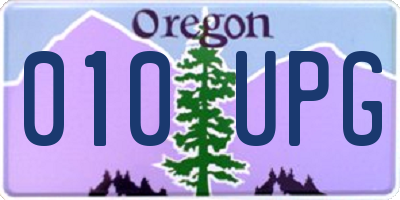 OR license plate 010UPG
