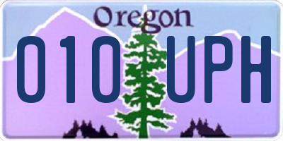 OR license plate 010UPH