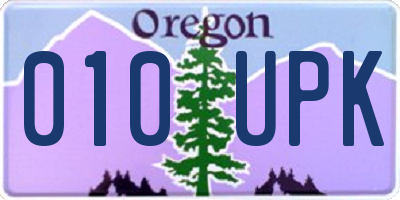 OR license plate 010UPK