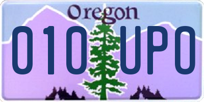 OR license plate 010UPO