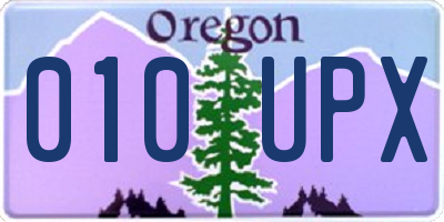 OR license plate 010UPX