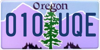 OR license plate 010UQE