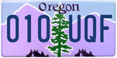 OR license plate 010UQF