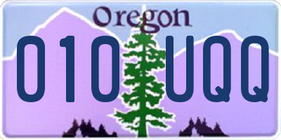 OR license plate 010UQQ