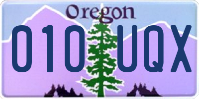 OR license plate 010UQX