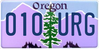 OR license plate 010URG