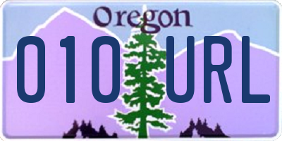 OR license plate 010URL