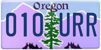 OR license plate 010URR