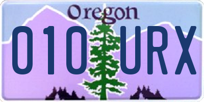 OR license plate 010URX