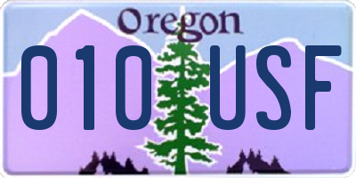 OR license plate 010USF