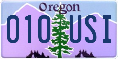 OR license plate 010USI