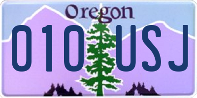 OR license plate 010USJ