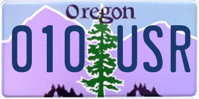 OR license plate 010USR