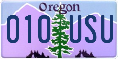 OR license plate 010USU