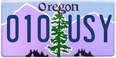 OR license plate 010USY