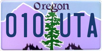 OR license plate 010UTA