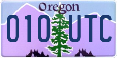 OR license plate 010UTC