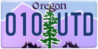 OR license plate 010UTD