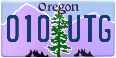 OR license plate 010UTG