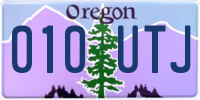 OR license plate 010UTJ