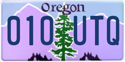 OR license plate 010UTQ