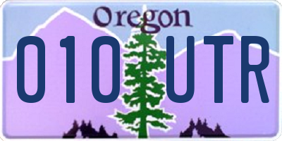 OR license plate 010UTR