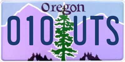 OR license plate 010UTS