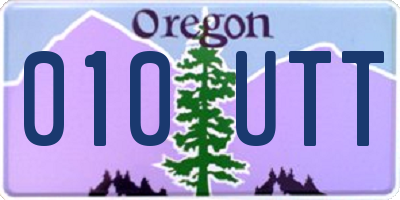 OR license plate 010UTT