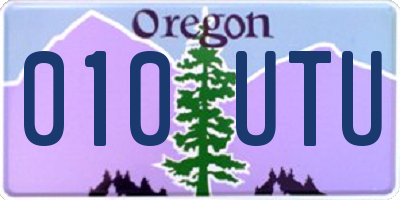 OR license plate 010UTU