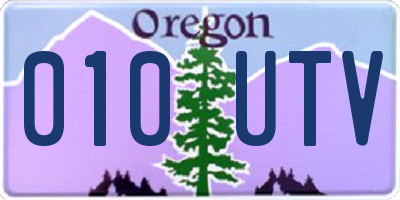 OR license plate 010UTV