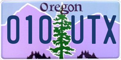 OR license plate 010UTX