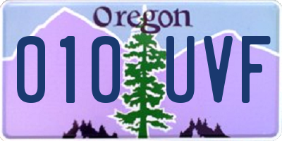 OR license plate 010UVF