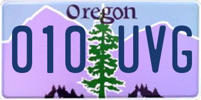 OR license plate 010UVG