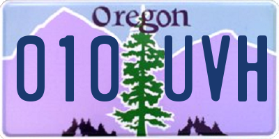 OR license plate 010UVH
