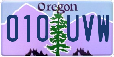 OR license plate 010UVW