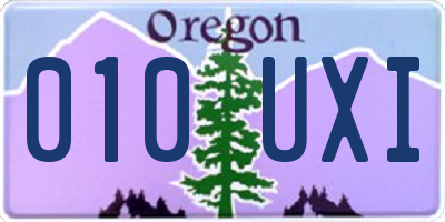 OR license plate 010UXI