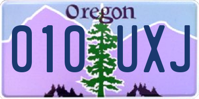 OR license plate 010UXJ