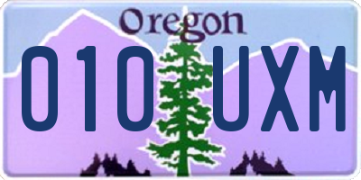 OR license plate 010UXM