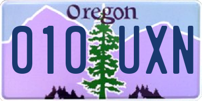 OR license plate 010UXN
