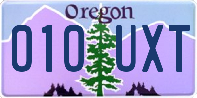 OR license plate 010UXT
