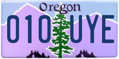OR license plate 010UYE