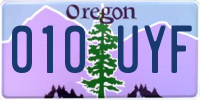 OR license plate 010UYF