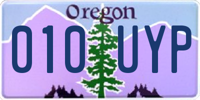 OR license plate 010UYP