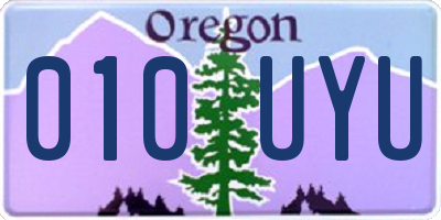 OR license plate 010UYU