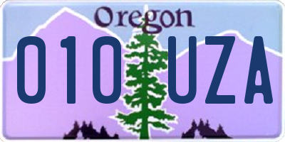 OR license plate 010UZA