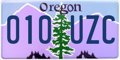 OR license plate 010UZC