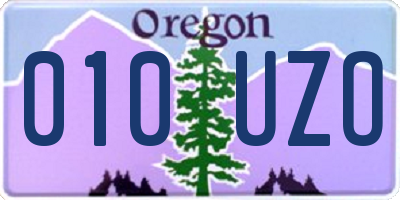 OR license plate 010UZO